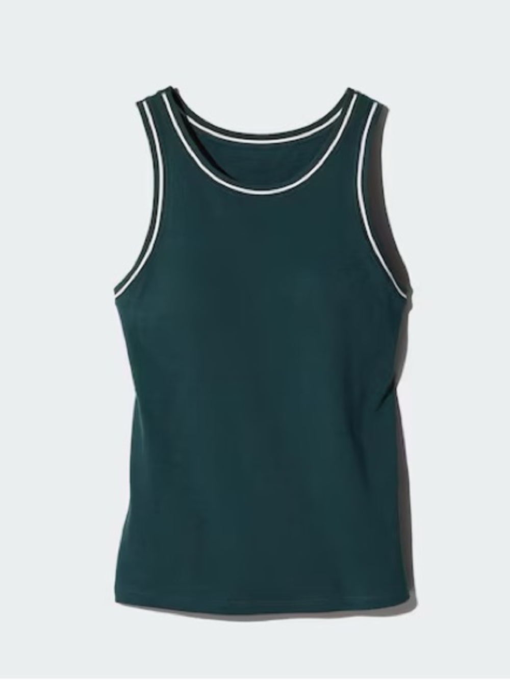 Uniqlo Ribbed Bra Top in Dark Green